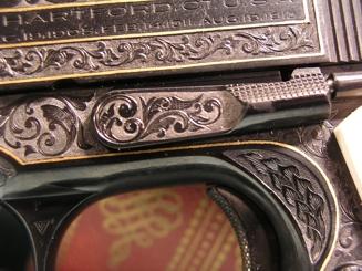 Pistol Engraving Closeup
